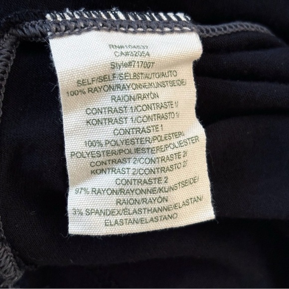 Tiny Raye Floral Stripe Jersey Top XS Black Anthropologie - Picture 7 of 9